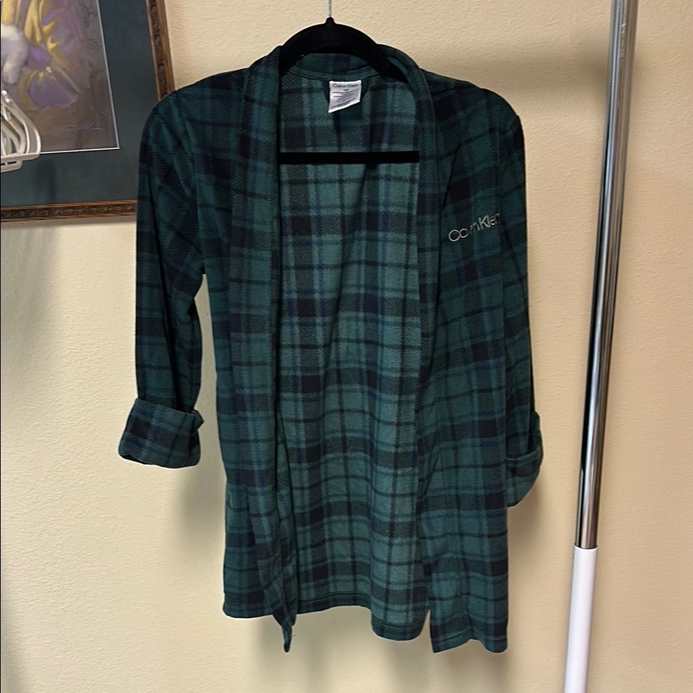 Calvin Klein Boy’s‎ Green Plaid Robe